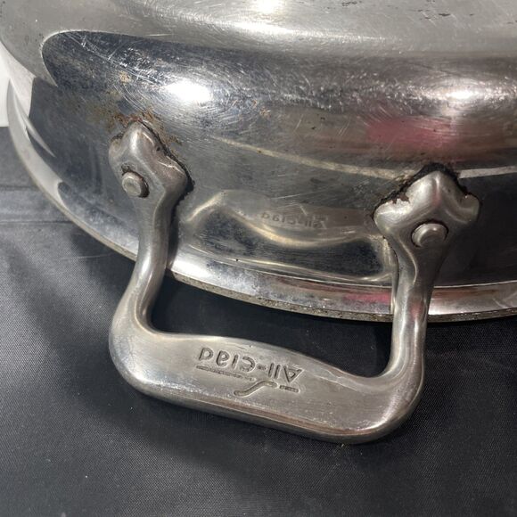 All-Clad Stainless Nonstick Saute Pan 12 Inch USA Made Worn Bottom Used Cookware - Picture 5 of 9